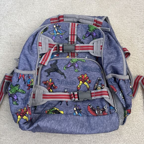Pottery Barn Kids Avengers Marvel Glow-in-the-Dark Backpack Small Hulk Ironman - Picture 1 of 6